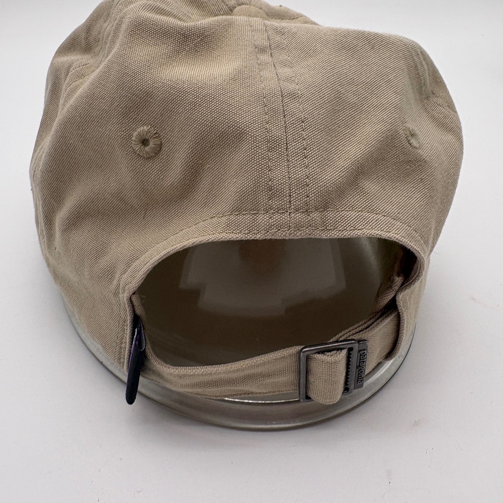 Patagonia P-6 Label Trad Cap Khaki Tan Organic Cotton Adjustable Baseball Hat - Picture 2 of 7